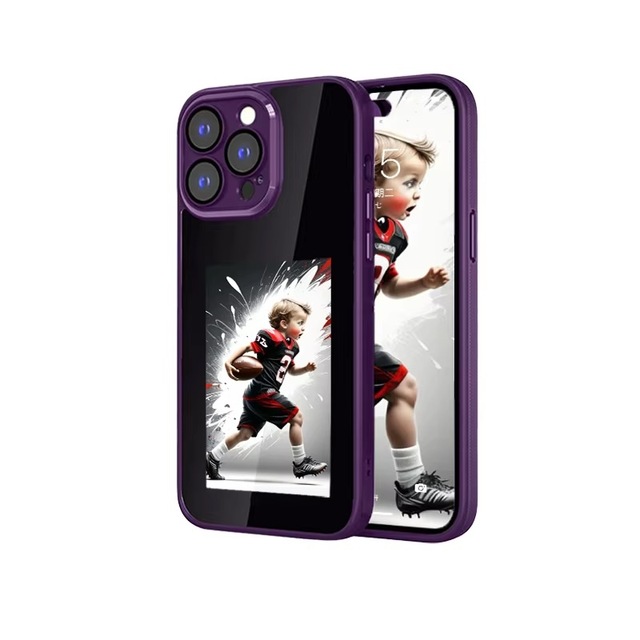 AilesTecca Luxury NFC Smart Eink Photo Ink Screen Phone Case Electronic E Ink Phone Case for Iphone 16 15 14 13 12 Series
