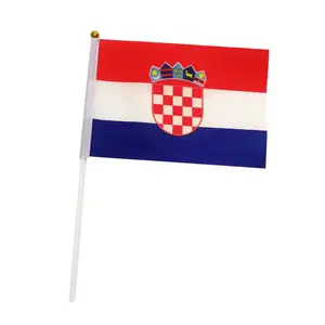 Bandeira branqueadora portátil Croácia País Novidade Baixo Preço 14*21 cm Cortado a quente Lados duplos