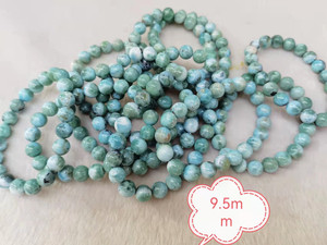 Wholesale Natural Smooth Charm Gemstone <strong>Larimar</strong> Round Shape Loose Beads <strong>Bracelet</strong> for <strong>Jewelry</strong> Making - Product Image 4