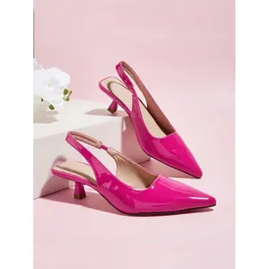 Custom Ladies fashion plus size suede heels closed toe pumps high heels for work