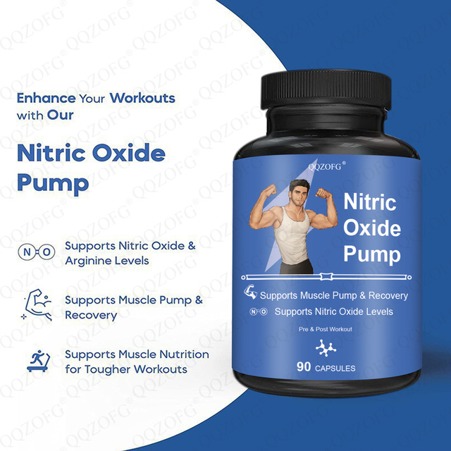 90 Count Nitric Oxide Pump Capsules with Vitamin B-3 for Muscle Recovery Blood Flow Weight Management & Natural Herbal Support
