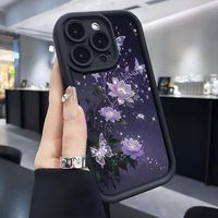 Coques de Téléphone Antichoc Luxe Fleurs pour iPhone 17 Air 16 15 Plus Pro Max 14 13 12 11 X – Housse de Protection Arrière Anti-chute