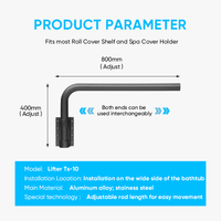 Immer YM-10 Pelapis Bubuk Aluminium Perangkat Keras Baja Tahan Karat Modern Easy Cover Lifter Kabinet Bak Mandi Air Panas Luar Ruangan