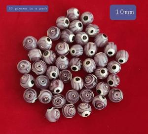 Cuentas de piedras preciosas de plata de cristal natural, cuentas de cristal de estilo vintage para la fabricación de joyas y pulseras, mal de ojo - Product Image 1