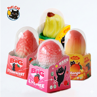Pabrik PoPI CAT Es Krim Bentuk 3D Rasa Stroberi Segar, Pisang, Mangga, Leci, Camilan Beku