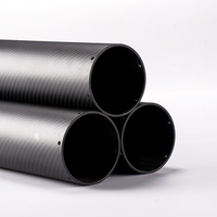 Tube enroulé en fibre de carbone haute performance 3K, tissage uni/twill, surface mate/brillante, pour échappement automobile et voiture de course