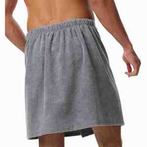 Custom Logo Men's <b>Wearable</b> Stick Buckle Woven Ultrafine Fiber Bath <b>Towel</b> Checkered Pattern Home Use Quick-Dry Eco-Friendly - Product Image 5