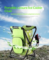 Chaise de plage pliable de haute qualité en tissu Oxford, confortable et portable, pour camping en extérieur, style sac à dos avec glacière YG-038