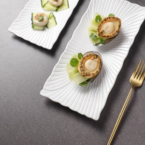 Assiette à sushi en céramique de haute qualité Design rectangulaire pour la maison et le restaurant - Product Image 4