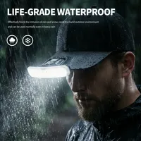Luz LED para Gorra con Modos RGB 180 °   Luz para Gorra Recargable con Sensor de Movimiento Giratorio, Resistente al Agua IPX4, con Pantalla Digital
