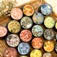 Parfum rumah tangga mewah kualitas tinggi lilin kedelai wangi lilin bunga kering lilin bunga mewah
