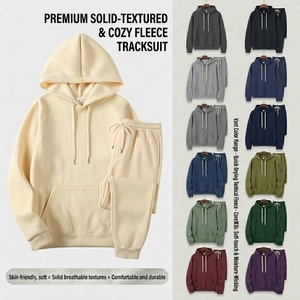Custom Heavyweight Cotton Tracksuit Set Men's Oversized <strong>Hoodie</strong> <strong>and</strong> <strong>Joggers</strong> Minimalist Streetwear OEM Factory Direct - Product Image 1