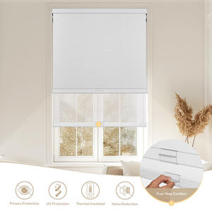 Zhenपिन दोहरी रोलर रंग, कॉर्डलेस डबल विंडो शेड्स ब्लैकआउट और लाइट फाइटरिंग रंग, दिन और रात रोलर अंधा - Product Image 3