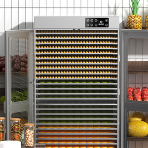Déshydrateur alimentaire commercial grande capacité 28 plateaux, machine de séchage multifonction en acier inoxydable à 12 ventilateurs pour légumes, fruits et viande séchée - Product Image 4