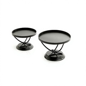 Ensemble de 2 supports à gâteaux en fer, design avantageux, forme ronde, pour servir des desserts à un prix abordable - Product Image 1