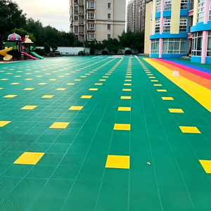 Suelo entrelazado antideslizante, amortiguador de impactos, fácil de instalar, adecuado para jardín de infantes, cancha deportiva, escuela - Product Image 1
