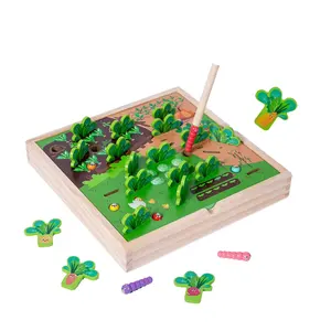 GIBBON Pulling Carrots Catching Insects Magnetic Suction Cute Farm Game board set