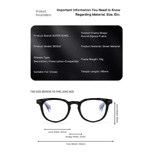 Montures de lunettes Saint <span class=keywords><strong>Van</strong></span> Gogh, très vendues, fabriquées à la main en acétate, confortables, universelles, à bord large, pour un usage quotidien - Product Image 6