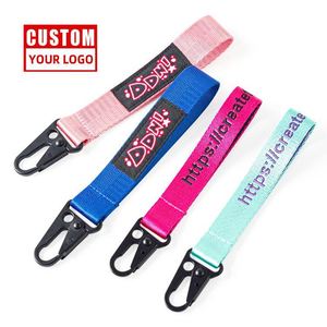 Manufacturer Custom Logo Designer Sublimation Wrist Strap Key Chain <b>Lanyard</b> With Eagle Hook - Product Image 4