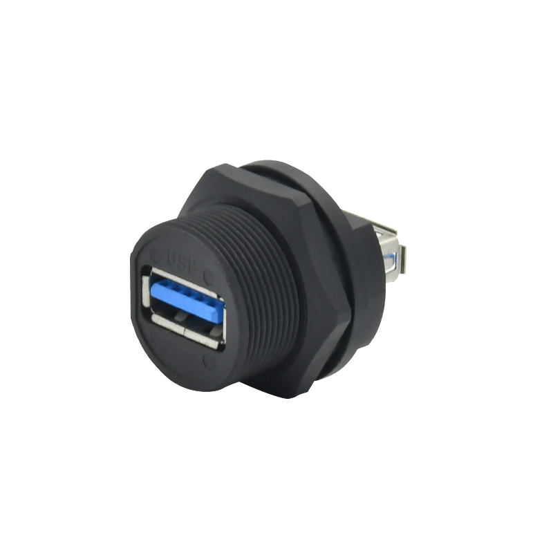 Rigoal Panel Mount Waterproof USB Connector IP67 Outdoor Receptacle USB 3.0