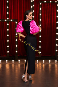 ชุดเดรสยาวสำหรับงานพรอมหรืองานราตรี แขนสั้น ผ้าฟลัฟฟี่ สีดำ สำหรับผู้หญิง เอวธรรมชาติ ระบายอากาศได้ดี - Product Image 5