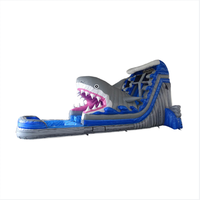 Toboggan aquatique gonflable hybride en PVC, modèle Requin, prix usine, haute qualité, certifié CE EN14960, capacité 500 kg