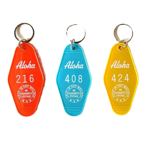 Llavero de Plástico ABS Transparente con Purpurina Personalizado, Etiquetas de Equipaje Retro para Llaves y Maletas, para un Estilo Personalizado - Product Image 2