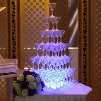 A151 décoration de mariage acrylique verre à Cocktail Champagne tour verre accessoires de mariage en plastique verre mariage produits promotionnels