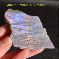 Tranche de labradorite violette à fort éclat, plaque de pierre précieuse Spectrolite pour la fabrication de bijoux, pierre de guérison en cristal violet de qualité supérieure