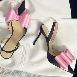 Bow Dames Schoenen Stiletto Pumps Fashion Slingback Women High Heels <b>Shoes</b> for Lady - Product Image 1