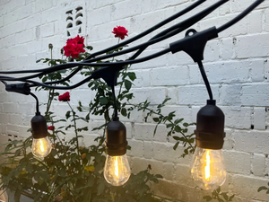 Wetterfeste Stranglicht-Patio-Lichter 48ft 15 hängende Steckdosen 2w led s14 dimmbare Vintage Edison-Glühlampe für Hinterhof - Product Image 6