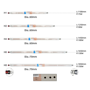 Tubo <span class=keywords><strong>Laser</strong></span> CO2 in Vetro Yongli 75W 90W 100W 130W 150W 180W Dia. Componenti per Attrezzature <span class=keywords><strong>Laser</strong></span> da 60/70mm per Macchine per Incisione <span class=keywords><strong>Laser</strong></span> - Product Image 4