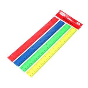 Wholesale 30 cm Popular Pinkycolor Flexible Transparent Plastic Ruler for School Stationery & Office