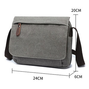 Sac à bandoulière personnalisé en toile pour voyage en plein air, léger, pour étudiants, quotidien, bandoulière croisée, sac messager pour homme, logo OEM - Product Image 4
