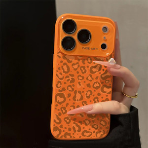 เคสโทรศัพท์ลายเสือดาวซิลิโคนแฟชั่น พร้อมกระจกป้องกันเลนส์กล้อง สำหรับ iPhone 17 air 16 15 pro max  ฝาหลังแบบด้าน ป้องกันการกระแทก - Product Image 2