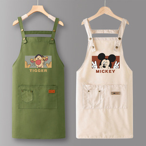 Delantal pequeño de algodón puro con logo personalizado para supermercado, ropa de trabajo, novedad 2026, para cocina doméstica, con logo impreso personalizado, estilo celebridad de internet. - Product Image 2