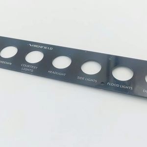 Panel de Control Acrílico de Diseño Personalizado, Panel de Superposición Gráfico con Serigrafía, Panel Frontal Acrílico Negro - Product Image 1