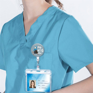 Fun nurse badge <b>clips</b> available now! Help is on the Way! Dear retractable name tag with easy-pull <b>buckle</b> wholesale. - Product Image 3