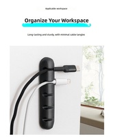 Organisateur de câbles, clips de fixation pour câbles, gestion des câbles USB et de l'alimentation, pour voiture, maison, bureau