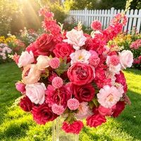 Flores Artificiales de Seda para Boda, Estilo Moderno, Coloridas, Set de Bolas Florales al por Mayor, Tacto Real, Alta Calidad para Decoración