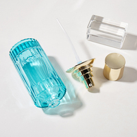 Ensemble cosmétique de luxe en verre transparent avec logo personnalisé (Spot & OEM), flacons pompe vaporisateur 40-120ml et pots 50g pour parfum, aromathérapie et soins de la peau