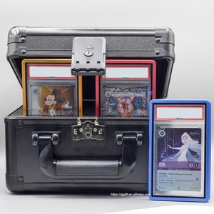 Pokemoned Graded Card Slab Sleeve Aluminio Magnético Doble cara 100% Uvr Estuche para tarjetas de vidrio templado y cajas de almacenamiento de <span class=keywords><strong>metal</strong></span> - Product Image 3