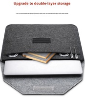 Fabricant chinois de housse d'ordinateur portable minimaliste, portable, antivol, écologique, grande capacité, en feutre non tissé, pour MacBook Pro 5 8 10 11