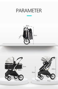 Venta al por mayor de lujo multifuncional cochecito de bebé 2 en 1 buen cochecito de bebé barato cochecito de bebé de paisaje alto cochecito de bebé - Product Image 6