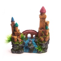 Usine de vente en gros de fantaisie bateau pirate aquarium château résine ornement d'aquarium