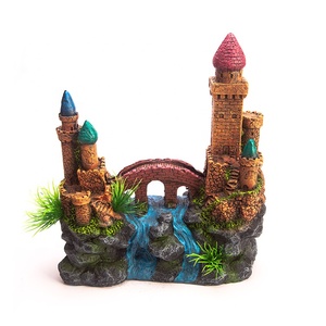 Usine de vente en gros de fantaisie bateau pirate aquarium château résine ornement d'aquarium - Product Image 4