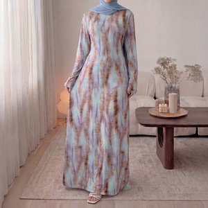 Vestido de chifón estampado de primavera para mujeres musulmanas de la marca Fashion <span class=keywords><strong>Ismail</strong></span>, de manga larga, talla grande, tipo abaya cerrada. - Product Image 6