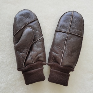 Gants en cuir de <span class=keywords><strong>mouton</strong></span> véritable doublés polaire pour femme, chauds pour l'hiver, fabrication OEM, avec support d'échantillons - Product Image 6