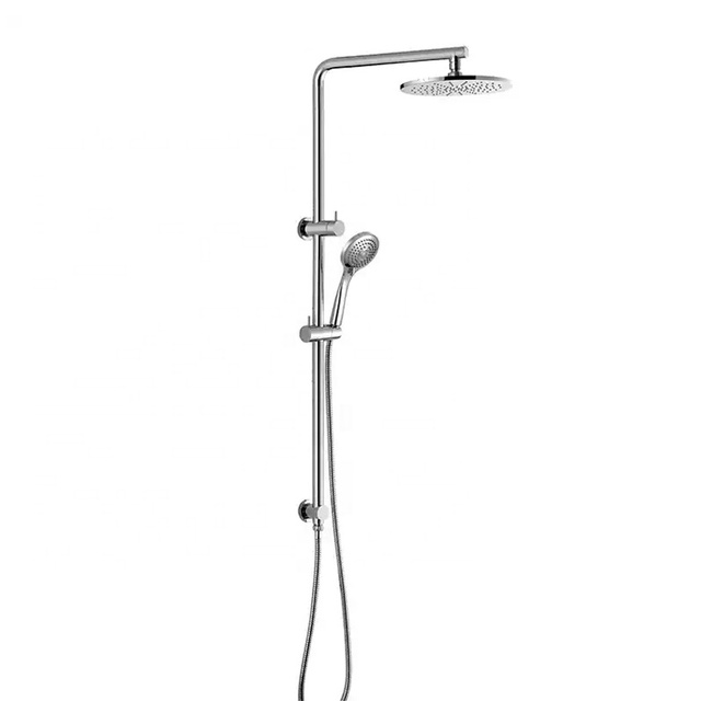 Wall Mounted Watermark Shower Column with Sliding Bar Single Handle Ceramic Cartridge CE Certified for Apartment & Hotel Use