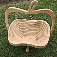 Corbeille à fruits en bambou moderne et créative, étagère à légumes pliable pour la maison et l'extérieur, organisateur de rangement pour assiettes à fruits